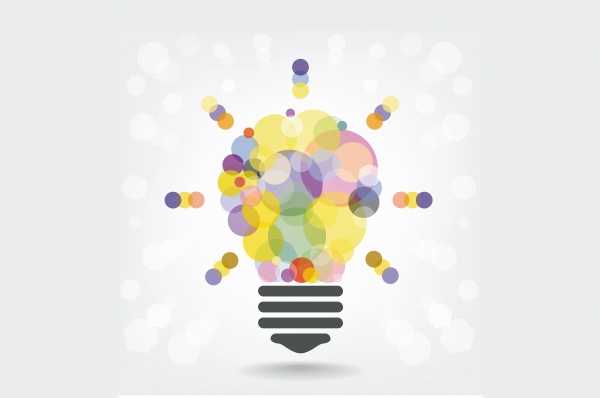 Creative light bulb Idea concept background design